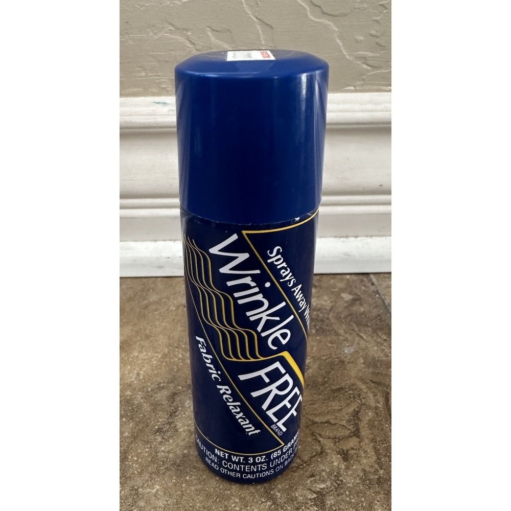 Vintage 1986 Wrinkle Free Brand Fabric Clothing Relaxant Spray 3oz